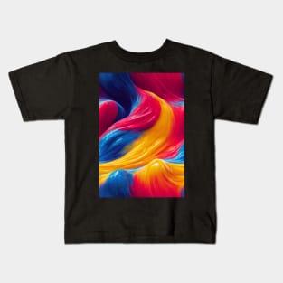 Colorful liquid abstract pattern #46 Kids T-Shirt